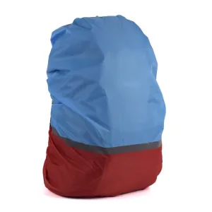 2 PCS Outdoor Mountaineering Color Matching Luminous Backpack Rain Cover, Size: L 45-55L(Red   Blue)