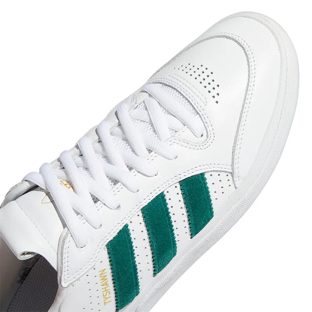 adidas SKATEBOARDING TYSHAWN LOW SHOES // CLOUD WHITE/COLLEGIATE GREEN/GOLD METALLIC