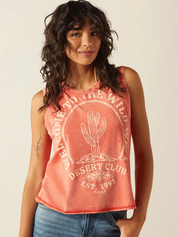 Ariat 10058776 Womens Desert Club Tank Chili