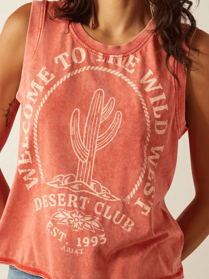 Ariat 10058776 Womens Desert Club Tank Chili