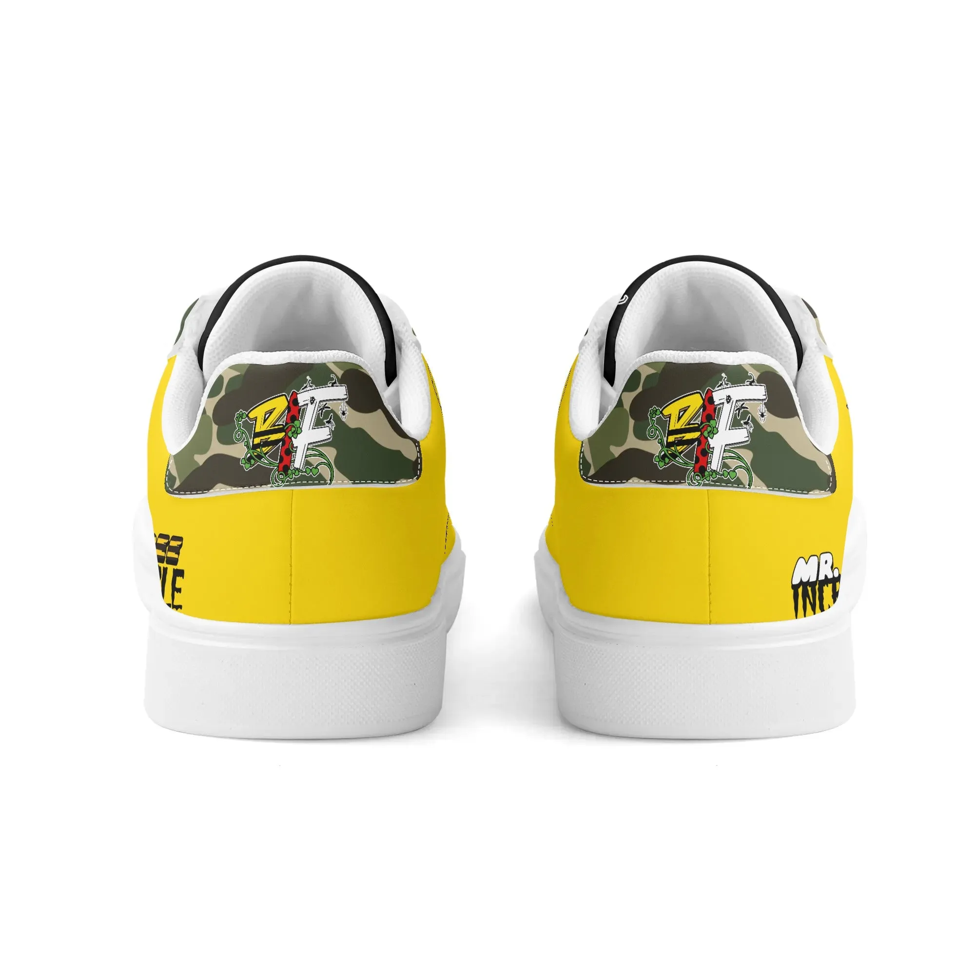 Blk Insct Famili Adult Lightweight Brand Low Top Leather Skateboard Shoes WIth Personalized Logo /Name