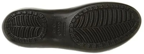 crocs Women's Kadee Ballet Flat,Black/Black,8 M US