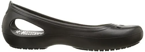 crocs Women's Kadee Ballet Flat,Black/Black,8 M US