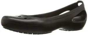 crocs Women's Kadee Ballet Flat,Black/Black,8 M US