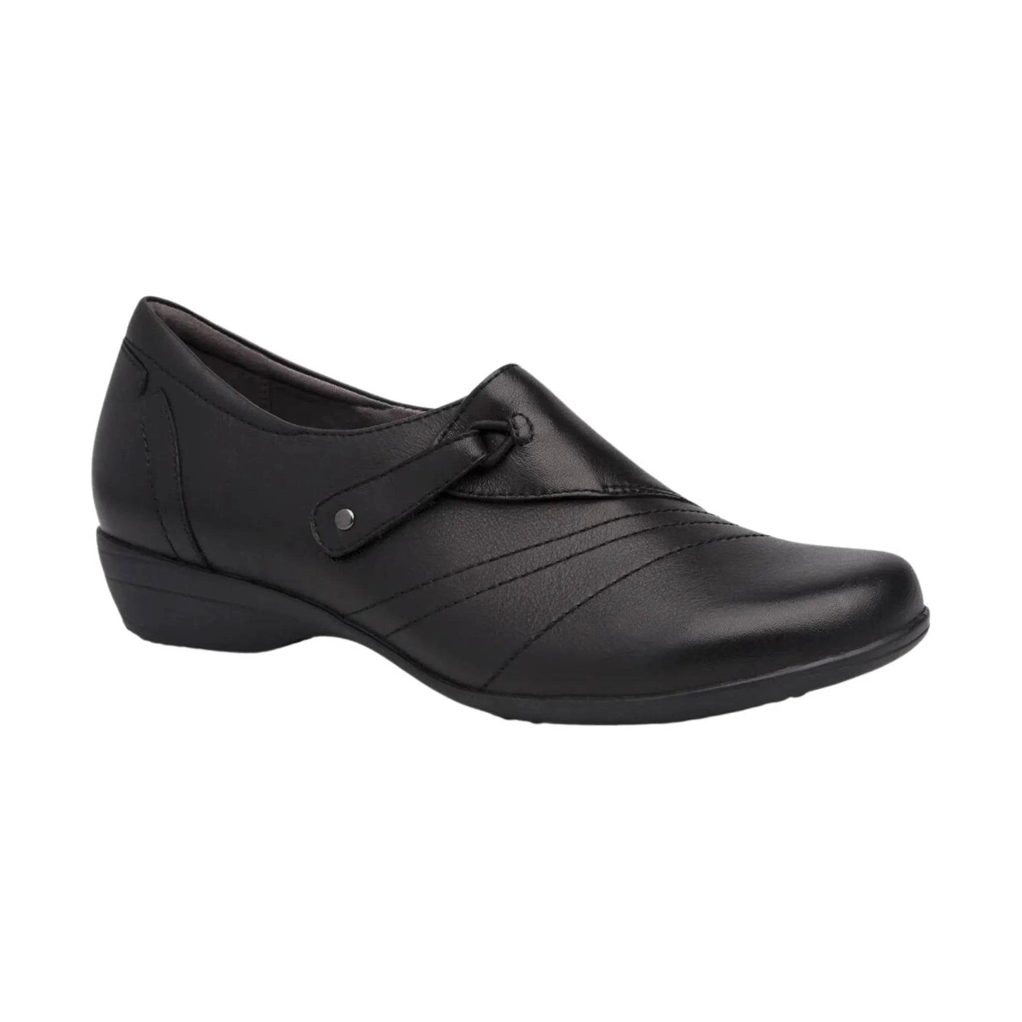 Dansko Women's Franny Wide Shoe - Black Milled Nappa