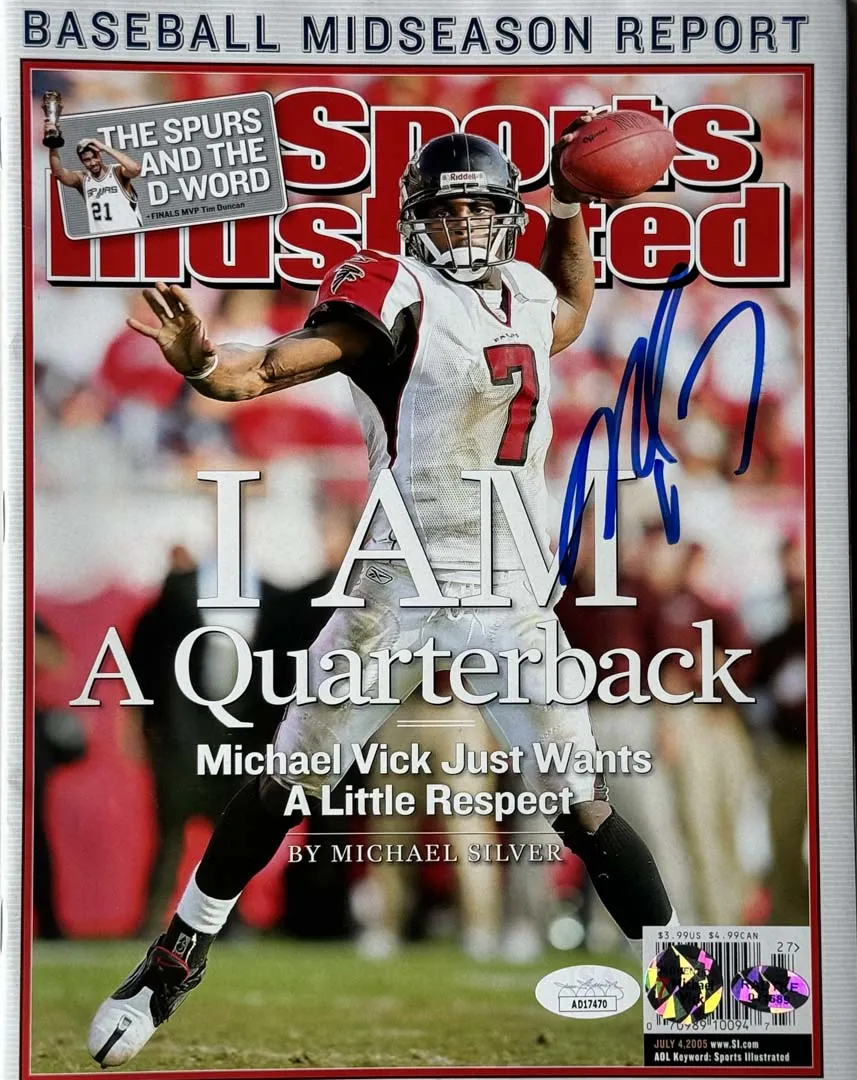 Michael Vick Signed Sports Illustrated 7/4/2005 Issue (JSA)