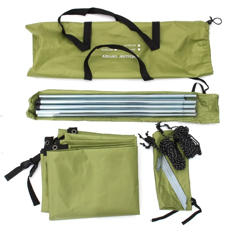 Outdoor Picnic Camping Tent On The Side Of The Car Rain-proof Sunshade Canopy 200x440cm(Dark Gray)