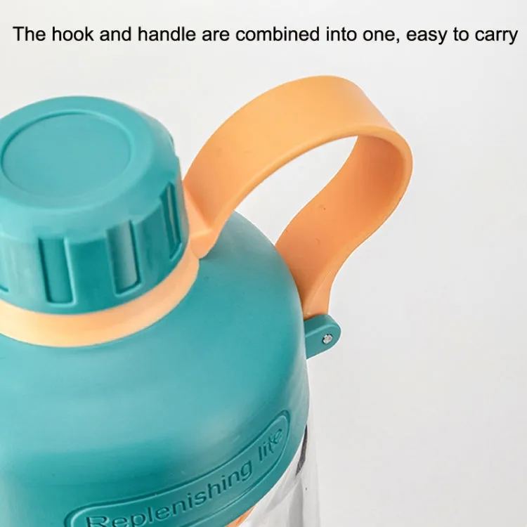Portable High Temperature Resistant Tea Leaking Plastic Cup, Capacity: 550ml(Green Orange)