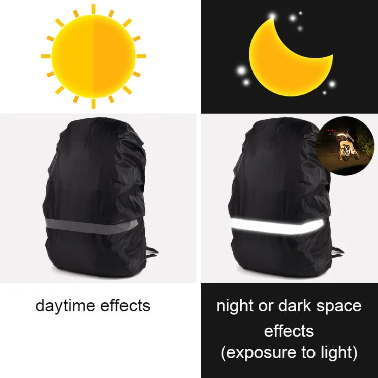Reflective Light Waterproof Dustproof Backpack Rain Cover Portable Ultralight Shoulder Bag Protect Cover, Size:L(Red)