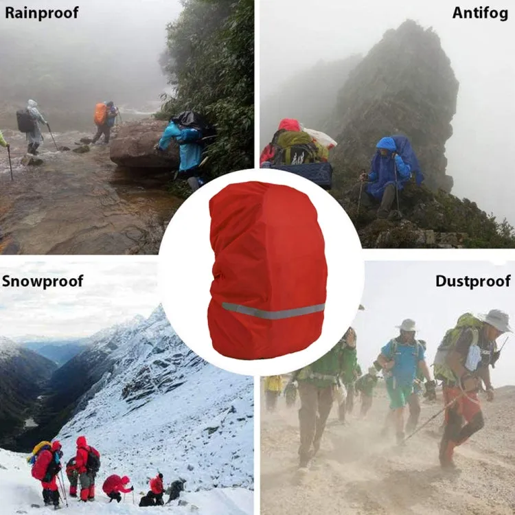 Reflective Light Waterproof Dustproof Backpack Rain Cover Portable Ultralight Shoulder Bag Protect Cover, Size:L(Red)