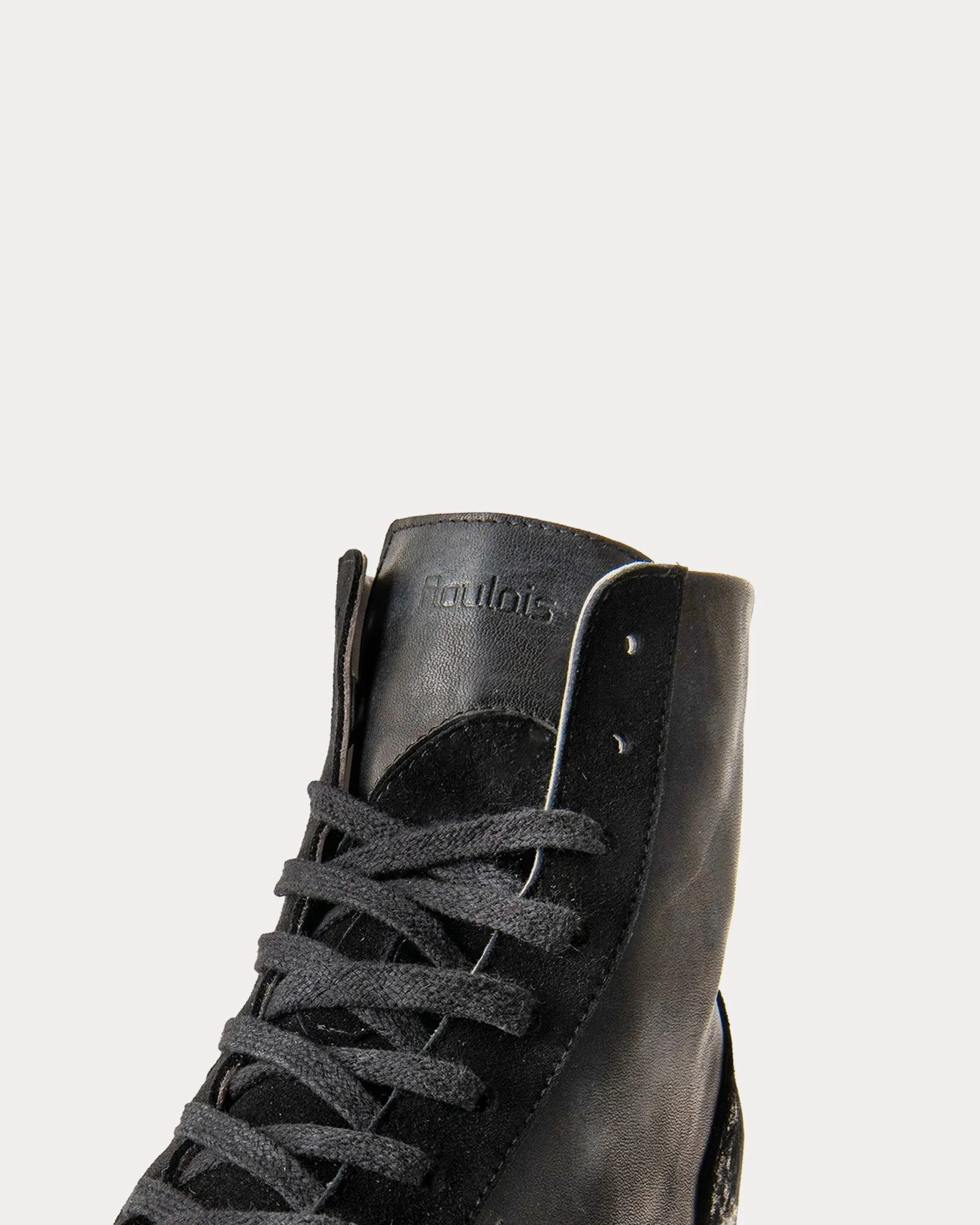 Saddle Hi Asphalt Black High Top Sneakers