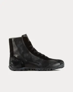 Saddle Hi Asphalt Black High Top Sneakers