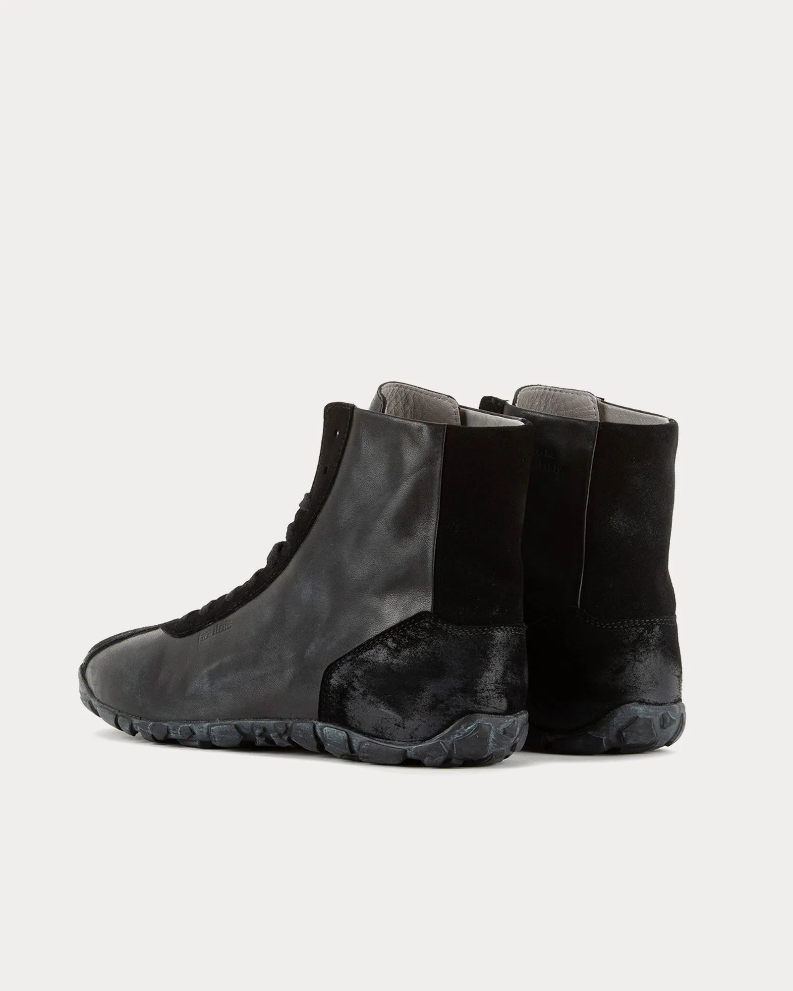 Saddle Hi Asphalt Black High Top Sneakers