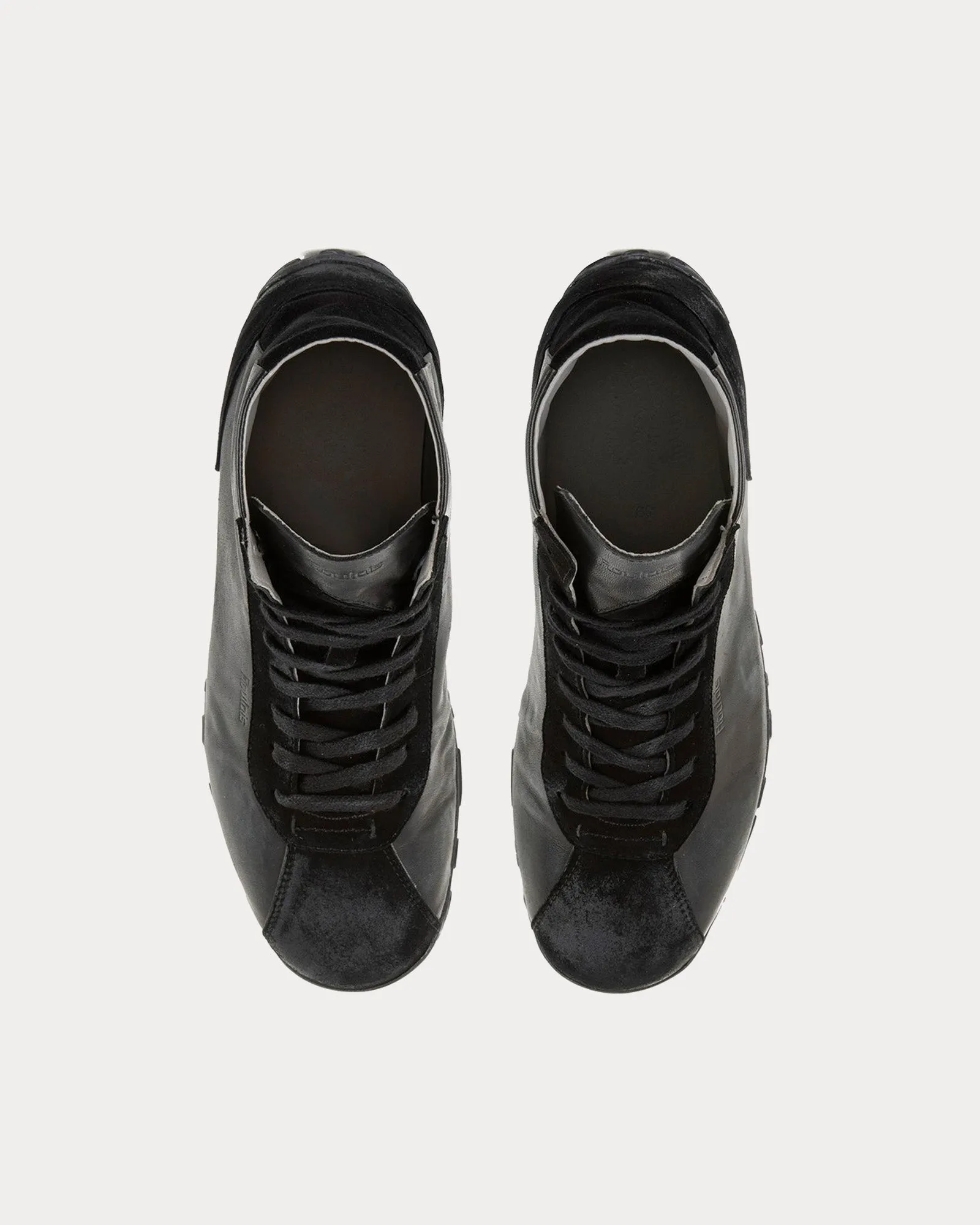 Saddle Hi Asphalt Black High Top Sneakers