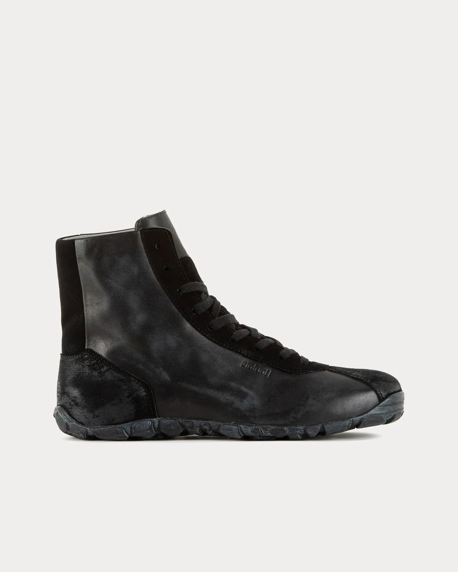 Saddle Hi Asphalt Black High Top Sneakers