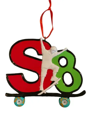 SK8 (Skateboarding)- Personalized Christmas Ornament