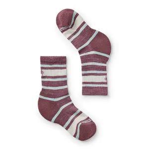 SmartWool Light Hiking Socks - Crew Striped - Argyle Purple