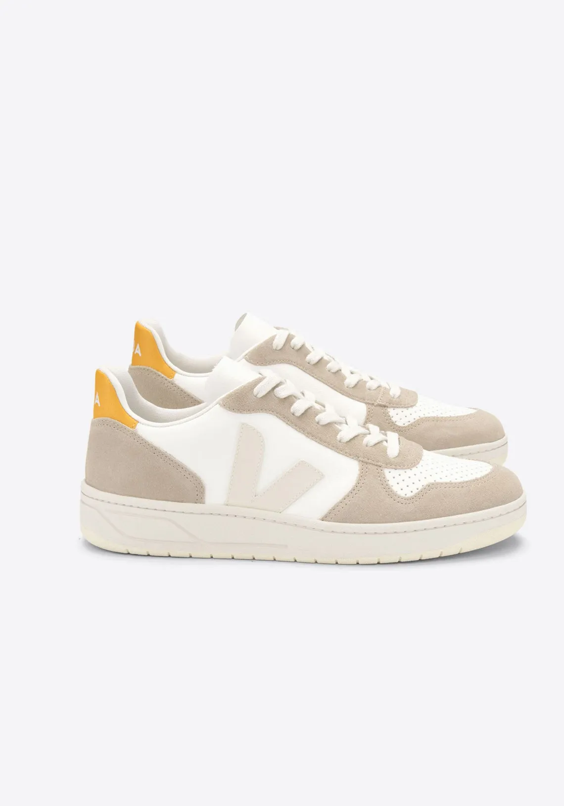V-10 CHROMEFREE LEATHER EXTRA-WHITE SAHARA OURO